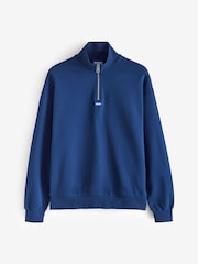 HUGO Blue Logo Quarter Zip Sweatshirt - Image 4 of 7