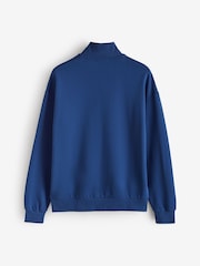 HUGO Blue Logo Quarter Zip Sweatshirt - Image 5 of 7