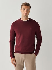 BOSS Red Momentum Textured Detail Logo Jumper - Image 1 of 4