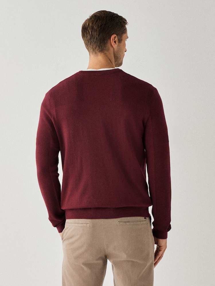 BOSS Red Momentum Textured Detail Logo Jumper - Image 2 of 4