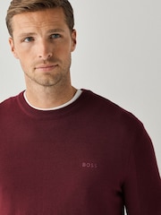 BOSS Red Momentum Textured Detail Logo Jumper - Image 3 of 4