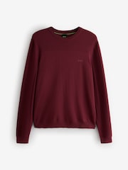 BOSS Red Momentum Textured Detail Logo Jumper - Image 4 of 4