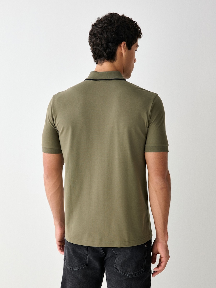 BOSS Green Philix Quarter Zip Polo Shirt - Image 2 of 4 BOSS Green Philix Quarter Zip Polo Shirt - Image 2 of 4