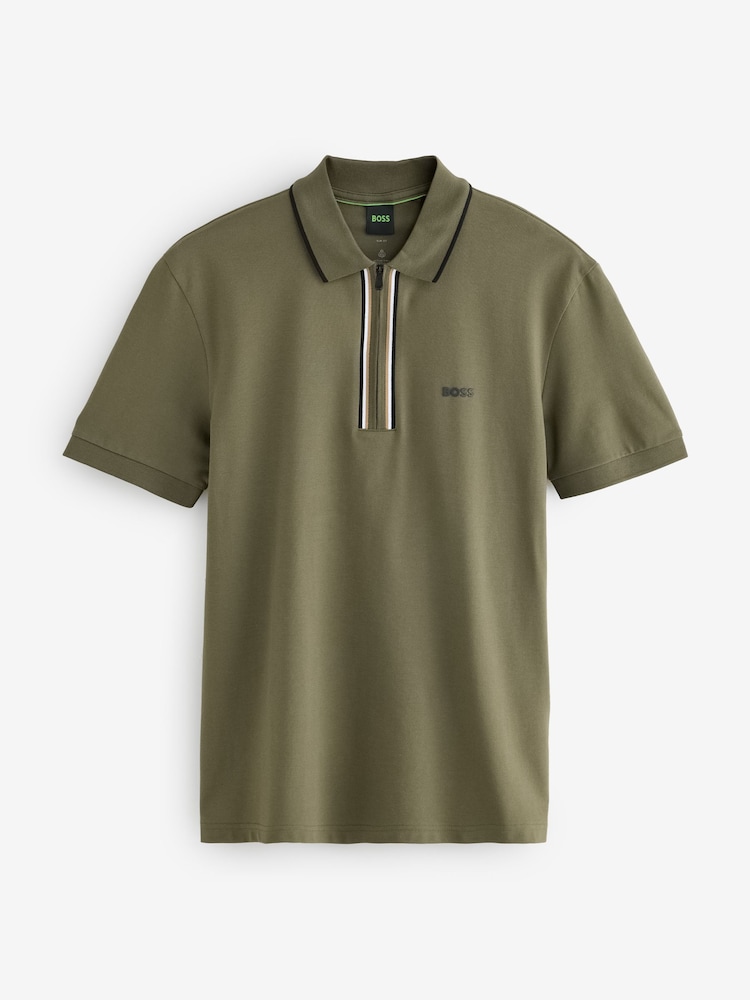 BOSS Green Philix Quarter Zip Polo Shirt - Image 4 of 4 BOSS Green Philix Quarter Zip Polo Shirt - Image 4 of 4