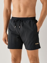 BOSS Black Ole Regular Fit Logo Swim Shorts - Image 1 of 4