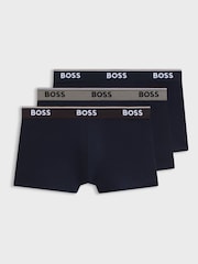 Niebieski - BOSS Power Logo Boxer Trunks 3 Pack - Obraz 1 z 1