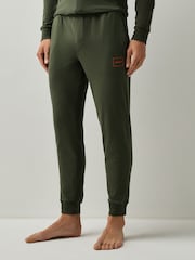 HUGO Green Logo Print Stretch Cotton Joggers - Image 2 of 5