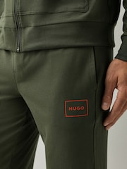 HUGO Green Logo Print Stretch Cotton Joggers - Image 4 of 5