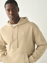 HUGO Natural Nosterro Logo Hoodie - Image 3 of 4
