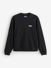 Negru - HUGO Noda Crew Neck Logo Sweat Top - Imaginea 1 din 1