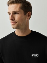 HUGO Black Noda Crew Neck Logo Sweat Top - Image 3 of 4