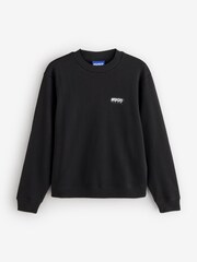 HUGO Black Noda Crew Neck Logo Sweat Top - Image 4 of 4