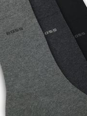 Pilka - BOSS logotipo kojinių 3 pakuotė - 3 paveikslėlis iš 3