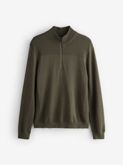 BOSS Green Momentum Quarter Zip Knitted Jumper - Image 1 of 1