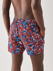 BOSS Red Piranha Printed Swim Shorts - Image 2 of 8
