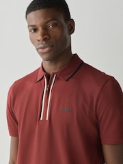 BOSS Red Philix Quarter Zip Polo Shirt - Image 3 of 4