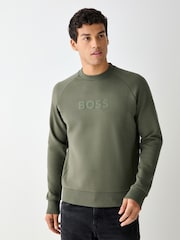 Žalia - BOSS Regular Fit Salbo Logo sportinė palaidinė - 1 paveikslėlis iš 4