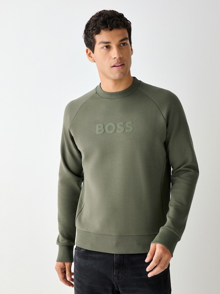 Žalia - BOSS Regular Fit Salbo Logo sportinė palaidinė - 1 paveikslėlis iš 4