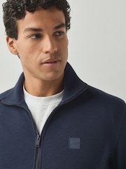 Bleu - BOSS Regular Fit Box Logo Sweatshirt - Image 4 de 6