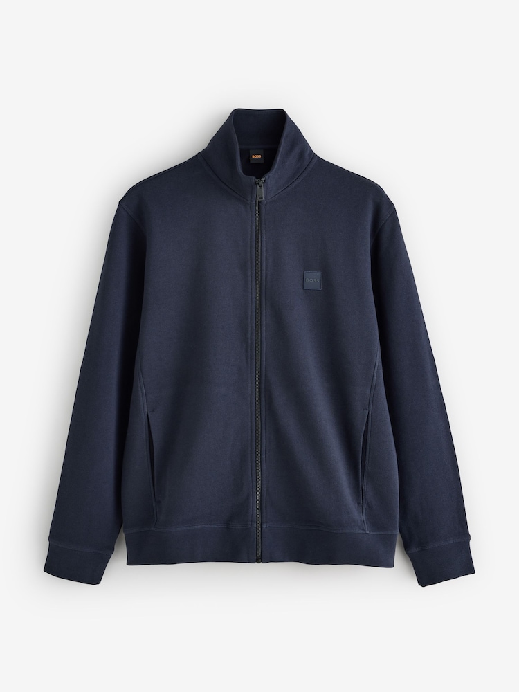 Bleu - BOSS Regular Fit Box Logo Sweatshirt - Image 6 de 6