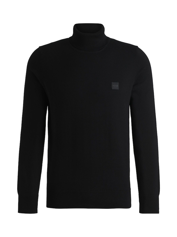 BOSS Black Regular Fit Roll Neck Logo Jumper - Image 1 of 1 BOSS Black Regular Fit Roll Neck Logo Jumper - Image 1 of 1
