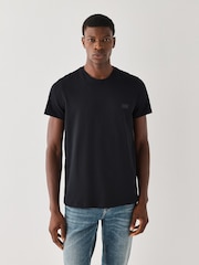 Negro - Camiseta BOSS de Corte estándar con Cuello redondo y logo - Imagen 1 de 4