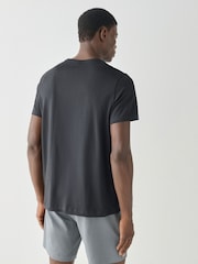 Gris - Camiseta BOSS de Corte estándar con Cuello redondo y logo - Imagen 3 de 4