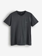 Gris - Camiseta BOSS de Corte estándar con Cuello redondo y logo - Imagen 4 de 4