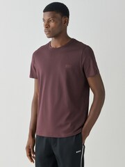 Marrón - Camiseta BOSS de Corte estándar con Cuello redondo y logo - Imagen 2 de 4
