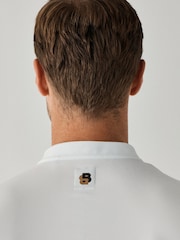 BOSS White Stripe Detail Tennis Polo Shirt - Image 4 of 5