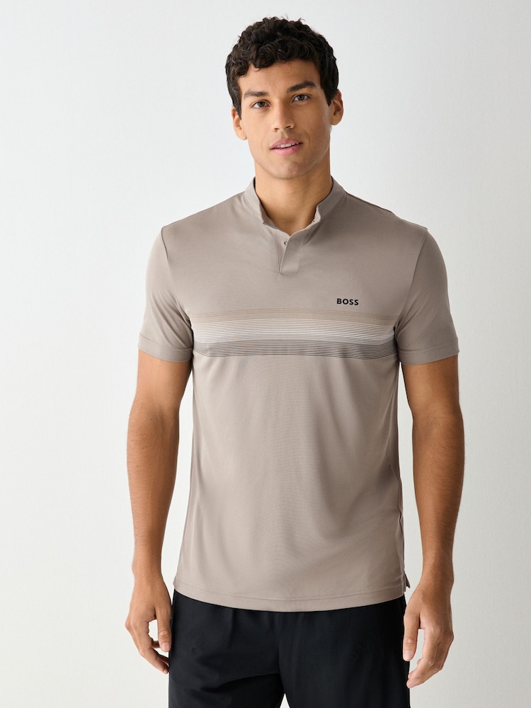 BOSS Green Stripe Detail Tennis Polo Shirt - Image 1 of 5