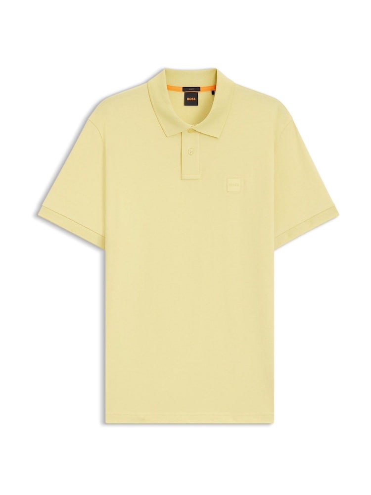 Gelb - BOSS – Passenger – Slim-Fit-Polo-Shirt mit Box-Logo - Bild 4 von 4