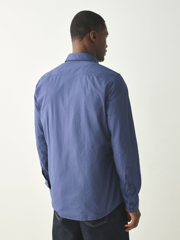 BOSS Slate Blue Relegant Regular-Fit Shirt - Image 2 of 4 BOSS Slate Blue Relegant Regular-Fit Shirt - Image 2 of 4