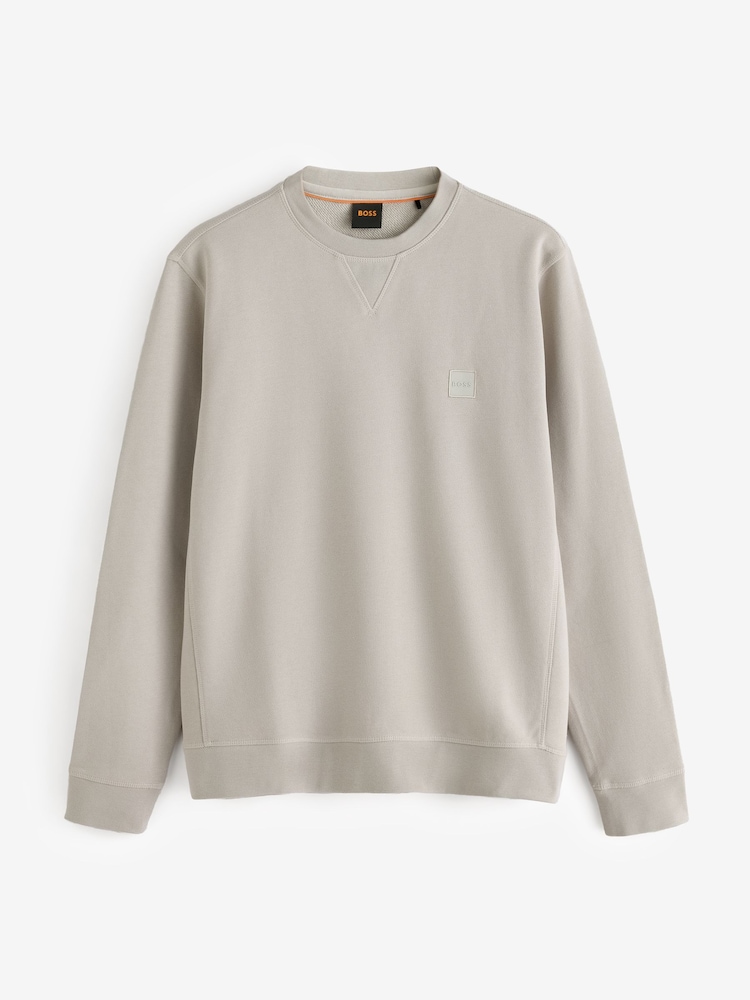 BOSS Natural Westart Crew Neck Logo Sweatshirt - Image 4 of 4