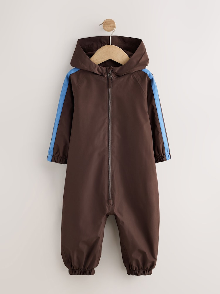 Franja lateral marrón - Traje impermeable con forro polar (3meses -7años) - Imagen 1 de 4 Franja lateral marrón - Traje impermeable con forro polar (3meses -7años) - Imagen 1 de 4