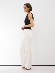 Black Soft Touch Slinky Boat Neck Sleeveless Top - Image 3 of 7