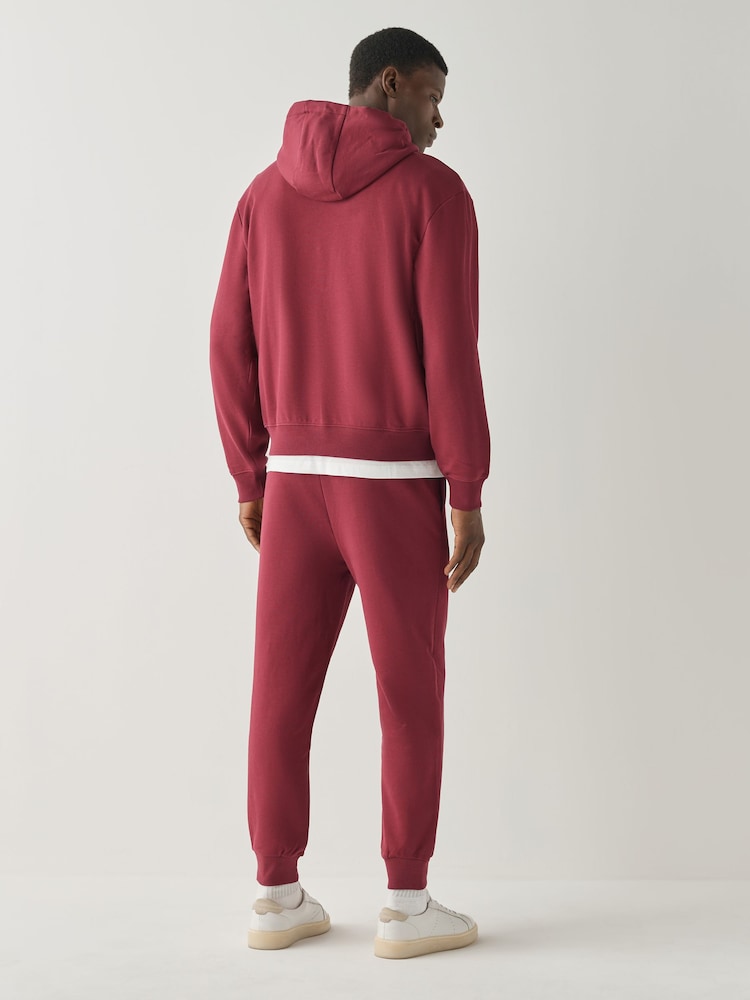HUGO Burgundy Red Logo Sweat Tracksuit - Image 2 of 7 HUGO Burgundy Red Logo Sweat Tracksuit - Image 2 of 7