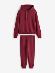 HUGO Burgundy Red Logo Sweat Tracksuit - Image 5 of 7