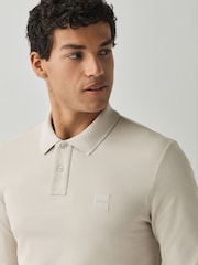 Dabisks tonis - BOSS Passerby Box Logo polo krekls ar garām piedurknēm - Attēls 4 no 5