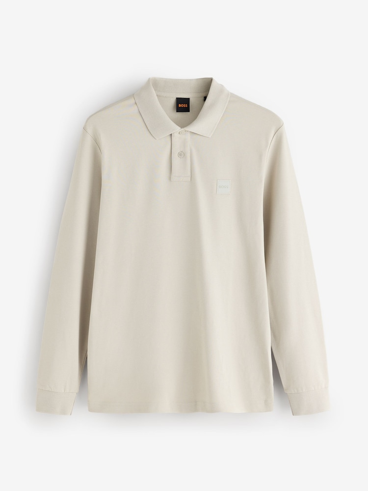 Dabisks tonis - BOSS Passerby Box Logo polo krekls ar garām piedurknēm - Attēls 5 no 5