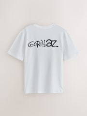 White Gorillaz Regular Fit Band Graphic Print T-Shirt - Image 2 of 4