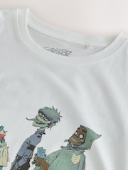 Weiß Gorillaz - Reguläre Passform - T-Shirt mit Bandgrafik-Print - Bild 6 von 7