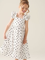 Angel & Rocket White Amber Polka Dot Dress - Image 1 of 5