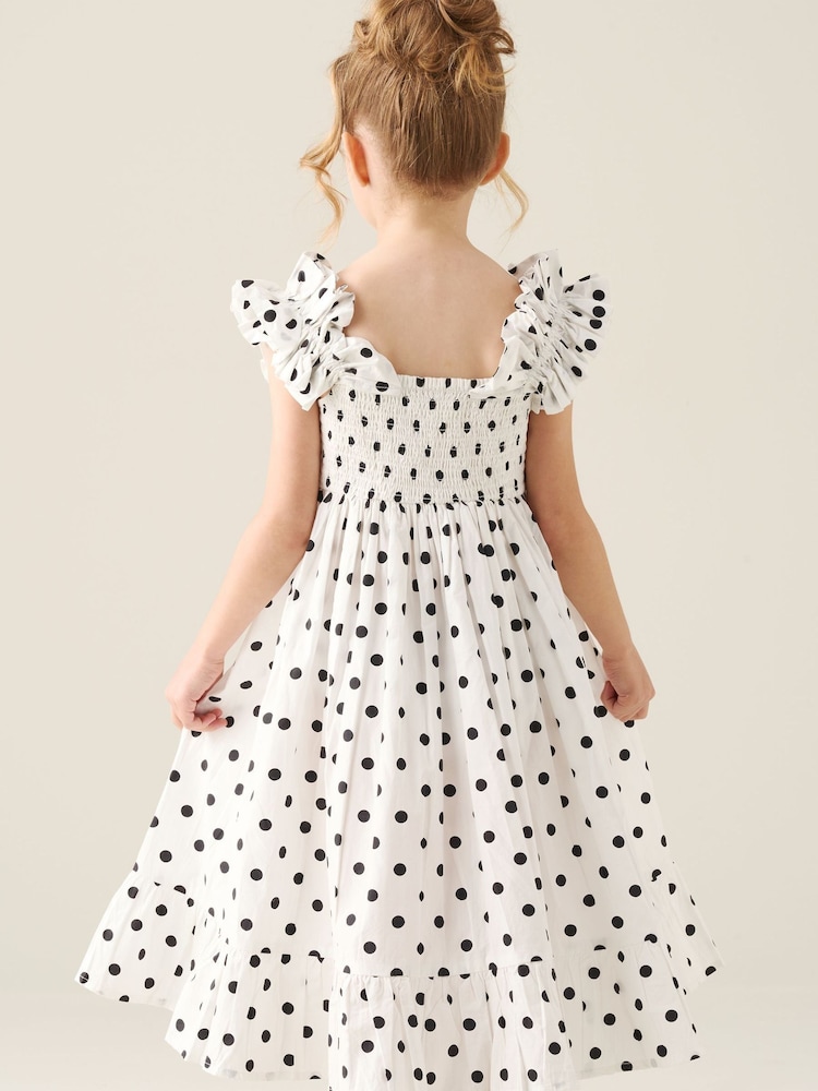 Angel & Rocket White Amber Polka Dot Dress - Image 2 of 5 Angel & Rocket White Amber Polka Dot Dress - Image 2 of 5