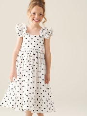 Angel & Rocket White Amber Polka Dot Dress - Image 3 of 5