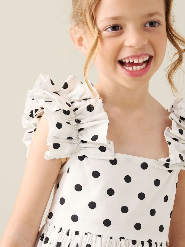 Angel & Rocket White Amber Polka Dot Dress - Image 5 of 5 Angel & Rocket White Amber Polka Dot Dress - Image 5 of 5