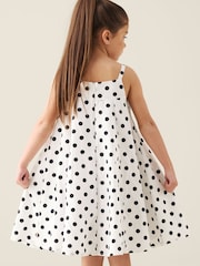 Angel & Rocket White Amber Polka Dot Bow Dress - Image 3 of 5