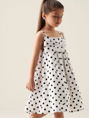 Angel & Rocket White Amber Polka Dot Bow Dress - Image 4 of 5