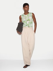 Jigsaw Green Sketch Rose Print Tank - Image 2 of 5