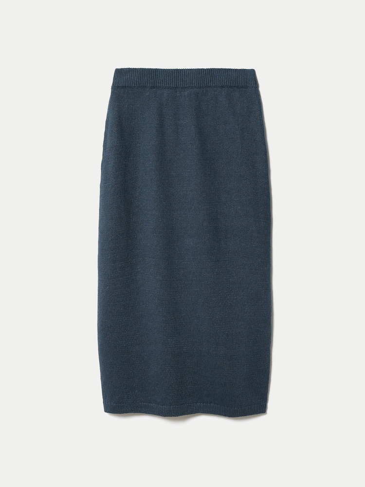 Jigsaw Blue Linen Silk Pocket Skirt - Image 5 of 5
